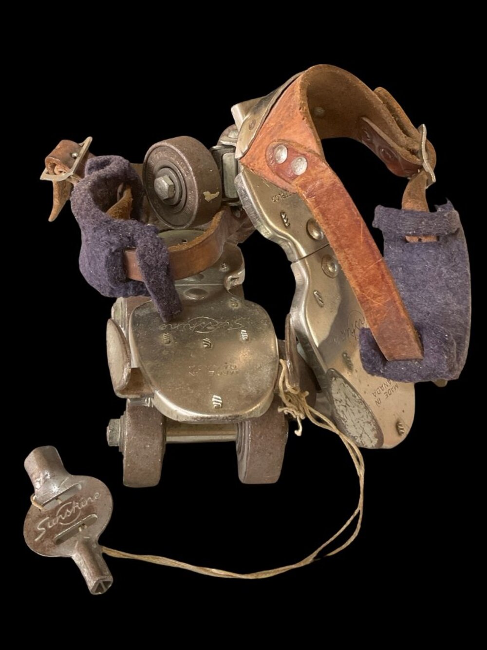Vintage Adjustable Clamp On Roller Skates